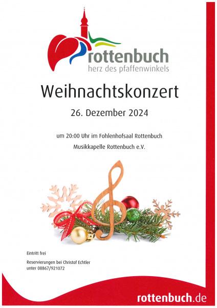 Plakat Weihnachtskonzert 2024