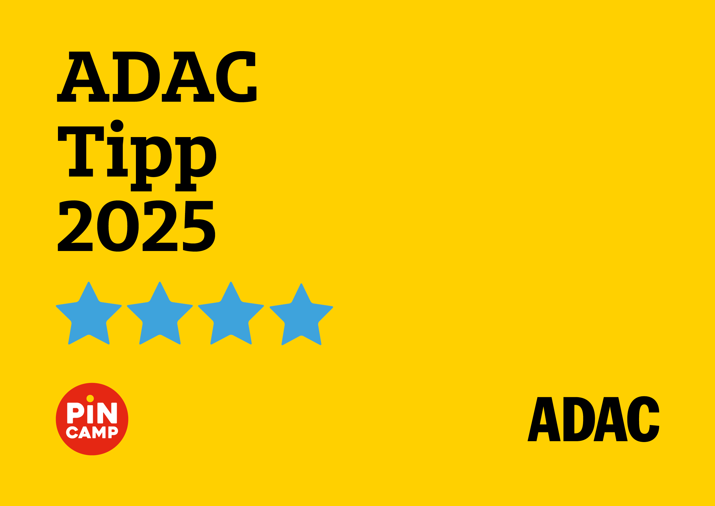 LOGO ADAC Tipp 2025 4 Sterne Campingplatz